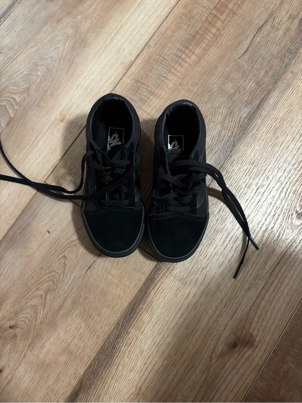 Vans Kids Black Lace-Up Skate Sneakers